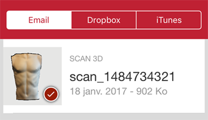 Screen shot of file sharing